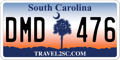 SC license plate DMD476