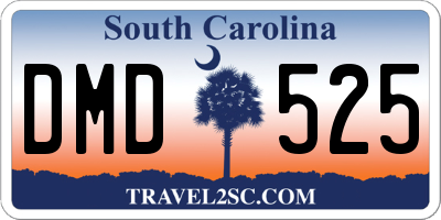 SC license plate DMD525