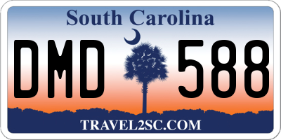 SC license plate DMD588