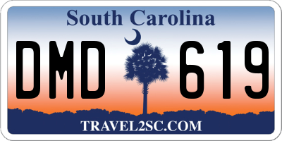 SC license plate DMD619