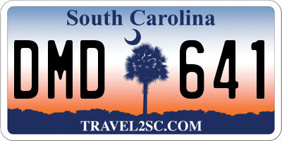 SC license plate DMD641