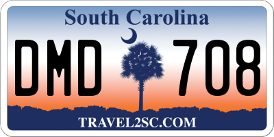SC license plate DMD708