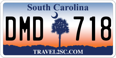 SC license plate DMD718