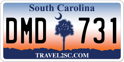 SC license plate DMD731