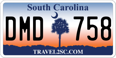 SC license plate DMD758
