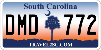 SC license plate DMD772