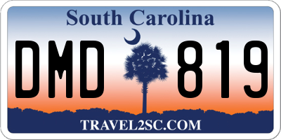 SC license plate DMD819
