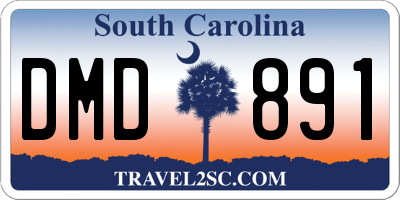 SC license plate DMD891