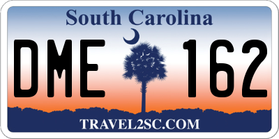 SC license plate DME162
