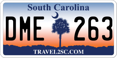 SC license plate DME263