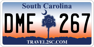SC license plate DME267