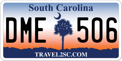 SC license plate DME506