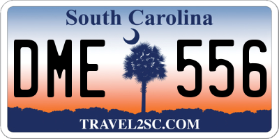 SC license plate DME556