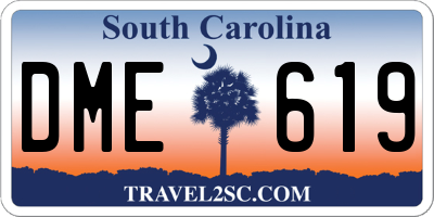 SC license plate DME619