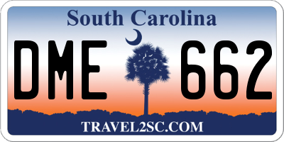 SC license plate DME662