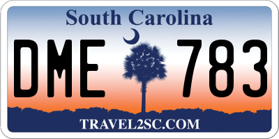 SC license plate DME783