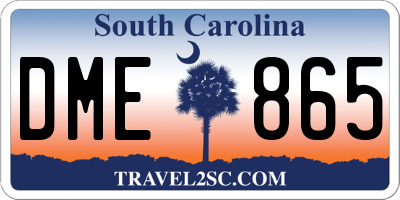 SC license plate DME865