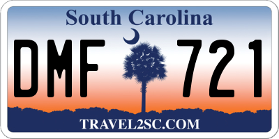 SC license plate DMF721