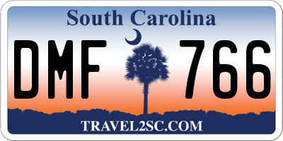 SC license plate DMF766