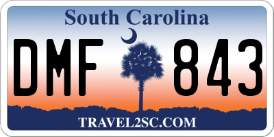 SC license plate DMF843