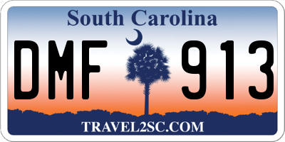 SC license plate DMF913