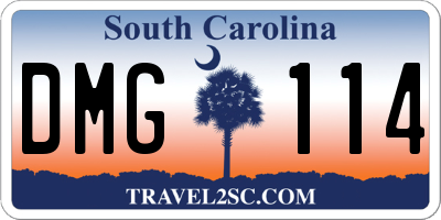 SC license plate DMG114