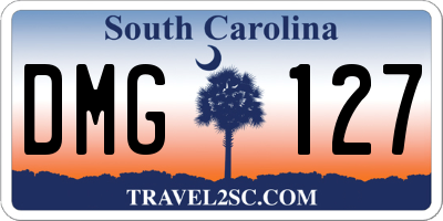 SC license plate DMG127