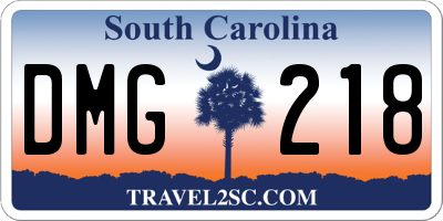 SC license plate DMG218