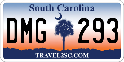 SC license plate DMG293