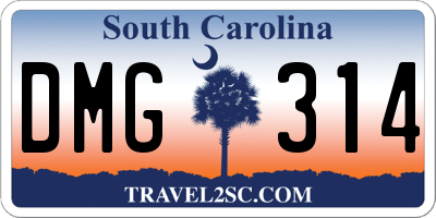 SC license plate DMG314