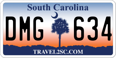 SC license plate DMG634