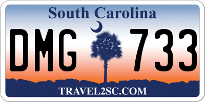SC license plate DMG733