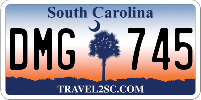 SC license plate DMG745
