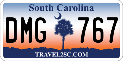 SC license plate DMG767