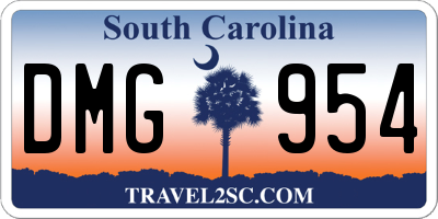 SC license plate DMG954