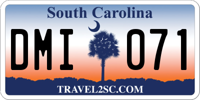 SC license plate DMI071