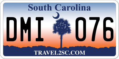 SC license plate DMI076