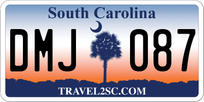 SC license plate DMJ087