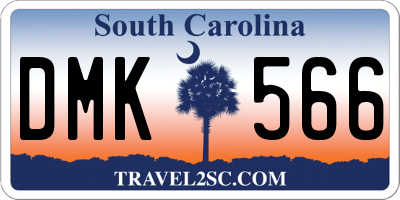 SC license plate DMK566