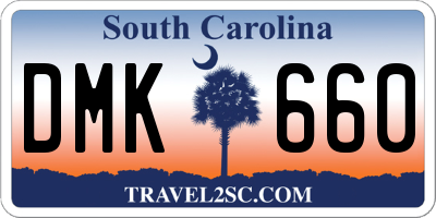 SC license plate DMK660