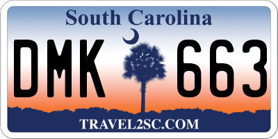 SC license plate DMK663