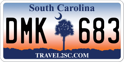 SC license plate DMK683
