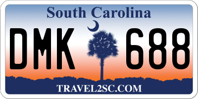 SC license plate DMK688