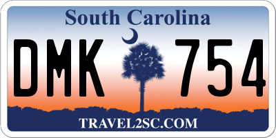 SC license plate DMK754