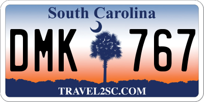 SC license plate DMK767