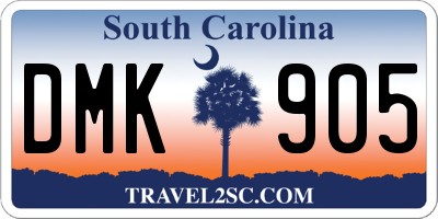 SC license plate DMK905