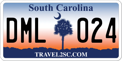 SC license plate DML024