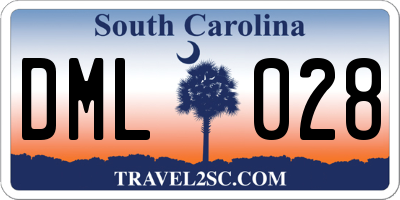 SC license plate DML028