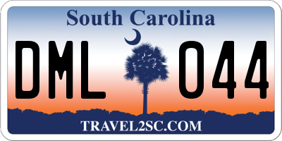 SC license plate DML044