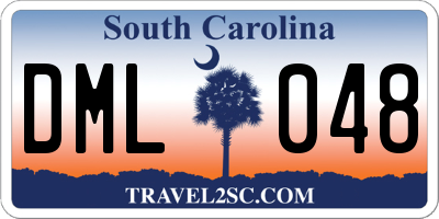 SC license plate DML048
